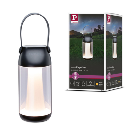 Outdoor Mobile Lampa stołowa Cupulino IP44 3000K 6W 5V ładow przez USB ściem