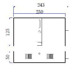 Obudowa zasilacza / podsufitka oprawy 230*125*50mm ULAC302 Unilight