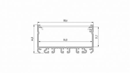 Profil LED LUMINES typ Largo srebrny anodowany 2,02 m  10-0284-20