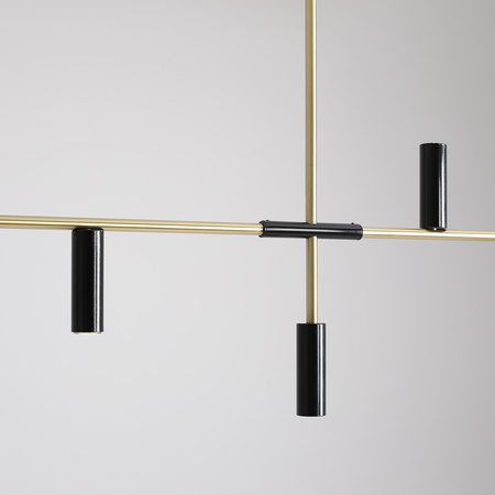 LAMPA WISZĄCA TREVO 6 BLACK BRASS