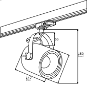 Reflektorek NET PLUS błękitny mat, czarny E27 4747 Argon