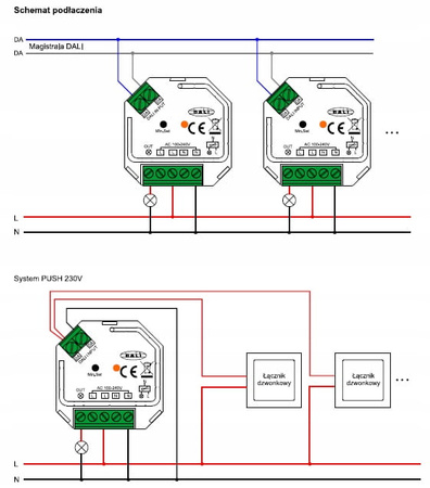 Ściemniacz 1,5A 230V AC DALI dopuszkowy DALI-21UL Unilight