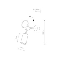 Lampa ścienna EYE Czarny Nowodvorski 6842