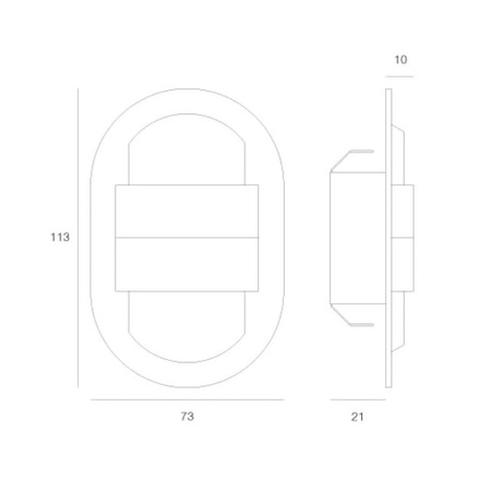 DUO RUEDA LED Light 10V 1,6W IP66 3000K szlif Barwa Ciepła MH-RDU-K-H-1-PL-00-01 Skoff