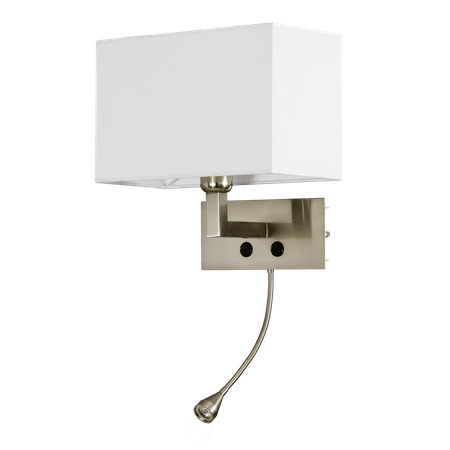 Lampa ścienna Carlo ACB Lighting 2xLED E27 Mosiądz Aluminium/Żelazo/Bawełna A167821U