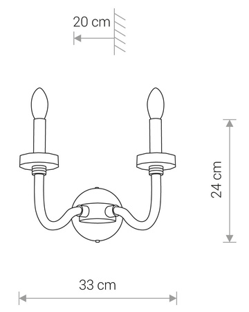 Lampa ścienna HAMPTON Chrom Nowodvorski 8155