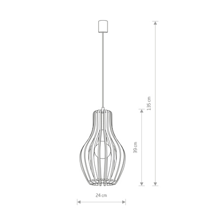 Lampa sufitowa IKA A Naturalne drewno Nowodvorski 4171