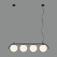 Lampa wisząca Maui ACB Lighting LED E27 Opalowy/Czarny Mat Aluminium/Szkło/Stal C81634N