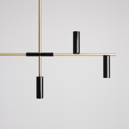 LAMPA WISZĄCA TREVO 6 BLACK BRASS