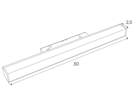 Maxlight Magnetic M0001D Lampa Magnetyczna Liniowa System Dali 12W 634LM 3000K