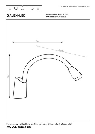 Lampa ścienna GALEN 18294/03/31 Lucide