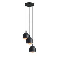 LAMPA WISZĄCA BERYL 3 BLACK NA KOLE