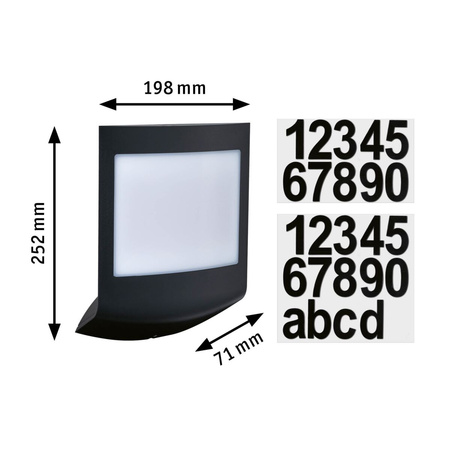 Oprawa elewacyjna PADEA LED SH Zigbee 8.2W 550lm DIM IP44 2200-3000K 230V antracyt tworzywo sztuczne