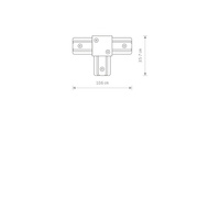 1-obwodowy Profile PROFILE T CONNECTOR Czarny Nowodvorski 9186