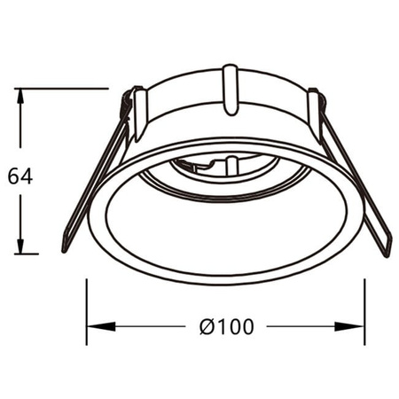 HOLLOW DEEP CCT Downlight DALI DT8 Bialy- Tunable White