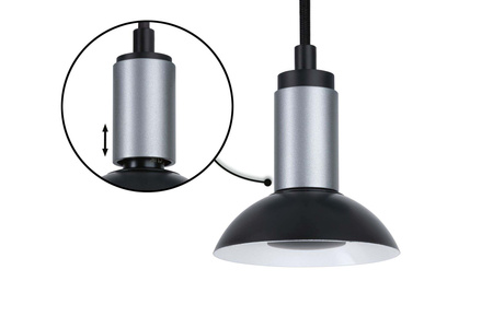 Lampa wisząca RUNA GU10 max.1x20W 230V czarny / antracyt / metal