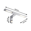 Oprawa ścienna HOOK LED nad lustro 2x3,2W 2x280lm 2700K IP44 230V chrom / metal