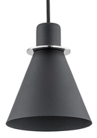 Lampa wisząca BEVERLY czarny struktura, el. chromowane E27 4688 Argon