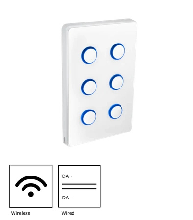 Panel przyciskowy DALI-2 z mostkiem Thread 53487 Bialy zc-ss-6sw-wht zencontrol