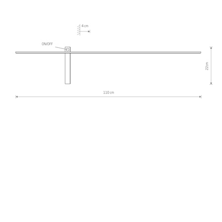 Lampa ścienna IMPULSE LED L Czarny Nowodvorski 8117