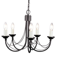 Żyrandol Carisbrooke   Czarne CB5-BLACK Elstead Lighting