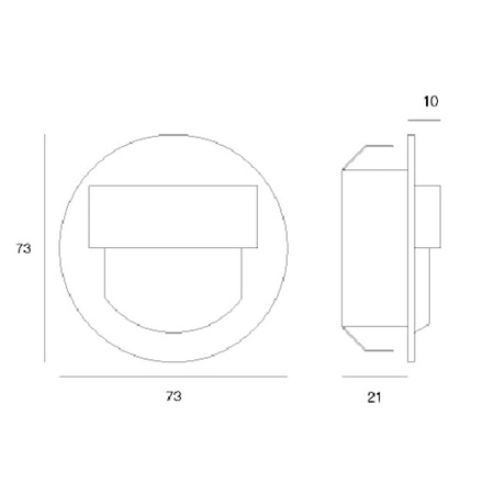 RUEDA LED Light 10V 0,8W IP66 6500K szlif barwa zimna MH-RUE-K-W-1-PL-00-01 Skoff