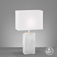 Lampa stołowa Flens Fischer&Honsel E14 1x40W w kolorze srebrnym ceramika 50480