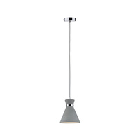 Lampa wisząca VERVE E27 max.20W IP44 230V szary / chrom / beton / metal