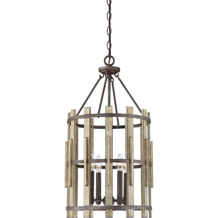 Żyrandol Wood Hollow    Rustykalna czerń QZ-WOOD-HOLLOW-4P Elstead Lighting