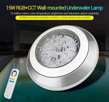 Lampa basenowa LED RGB+CCT (RGBWW) 15W 12-24V - UW01 - 433Mhz